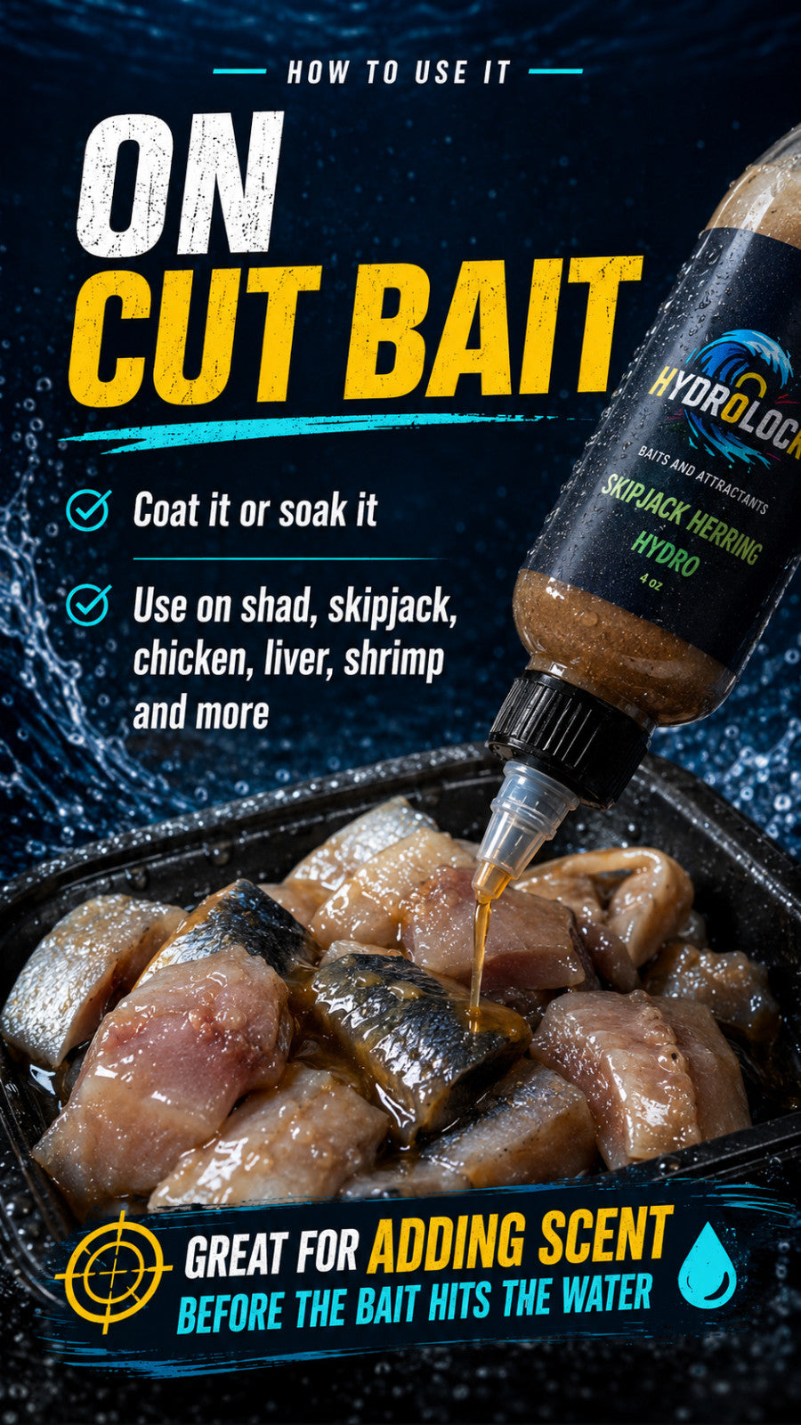 Hydrolock Baits Crawfish Crayfish Attractant Hydro Hydrolysate 4oz Catfish Carp