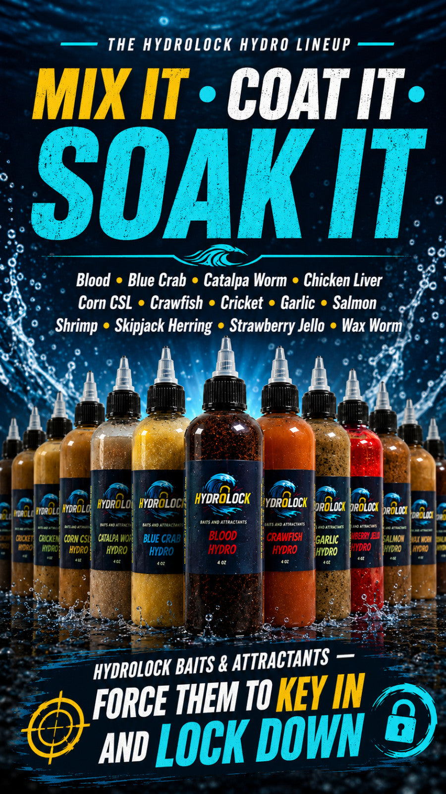 Hydrolock Baits Chicken Liver Attractant Hydro Hydrolysate 4oz Catfish Carp
